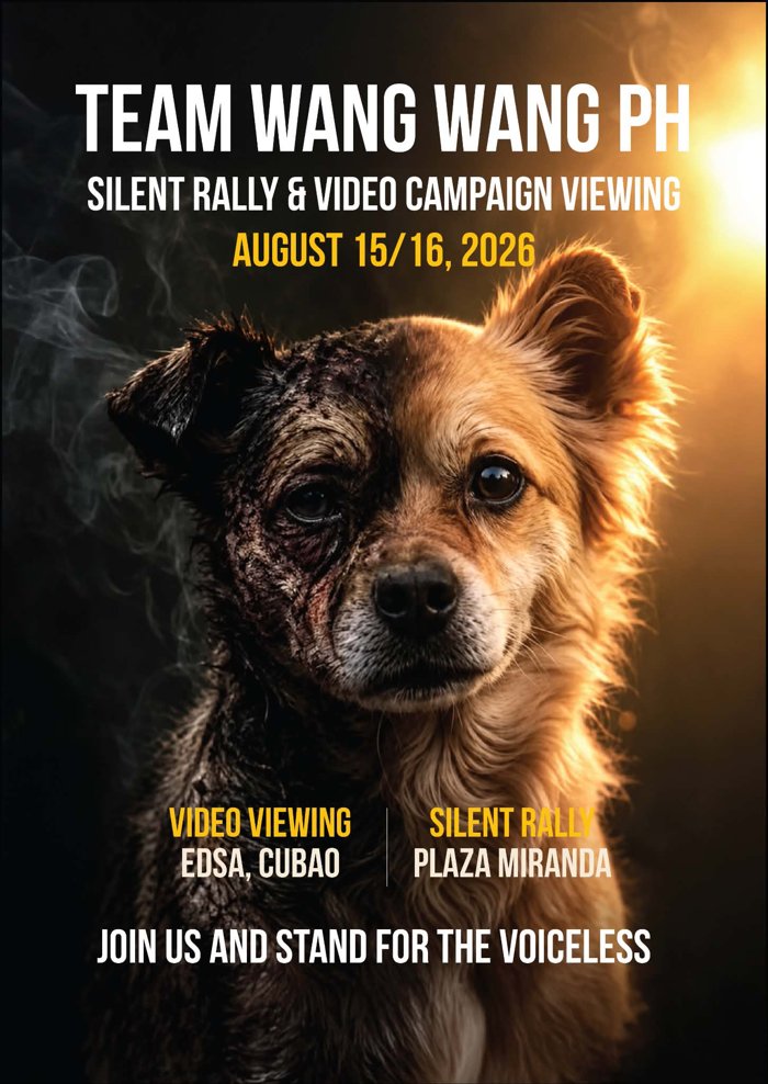 Team WangWang PH Silent Rally and Video Campaign Viewing poster, August 15/16 2026
